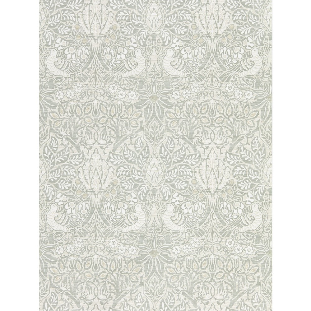 Pure Dove and Rose Wallpaper 216522 by Morris & Co in Grey Blue